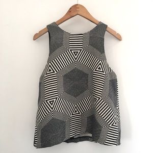 Anthropologie HD in Paris Geometric Swing Top Sz S